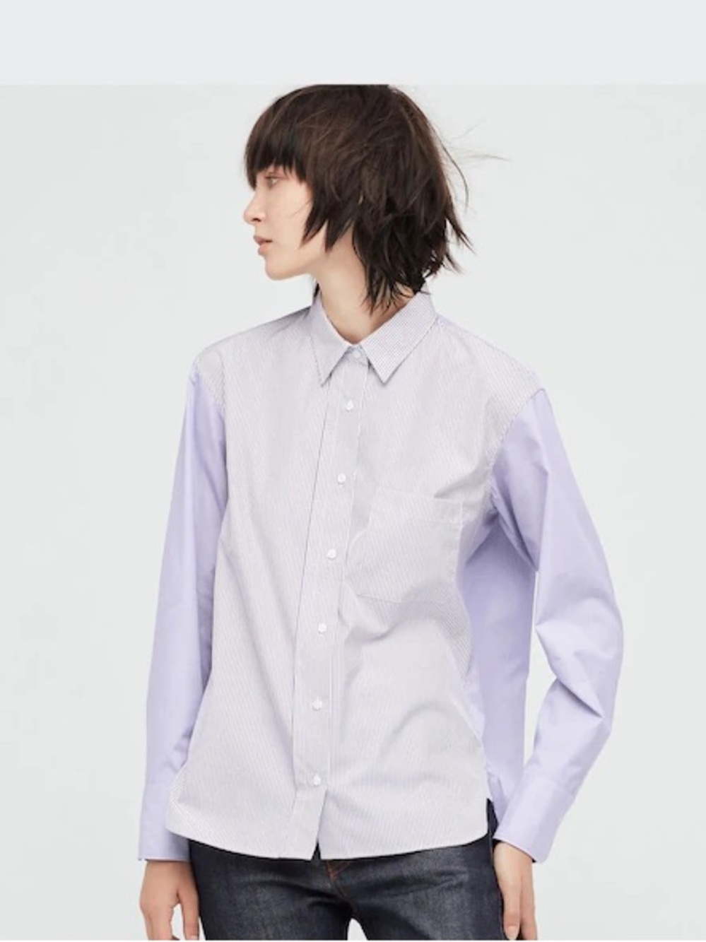Women’s Uniqlo +J SUPIMA COTTON STRIPED LONG SLEEVE SHIRT